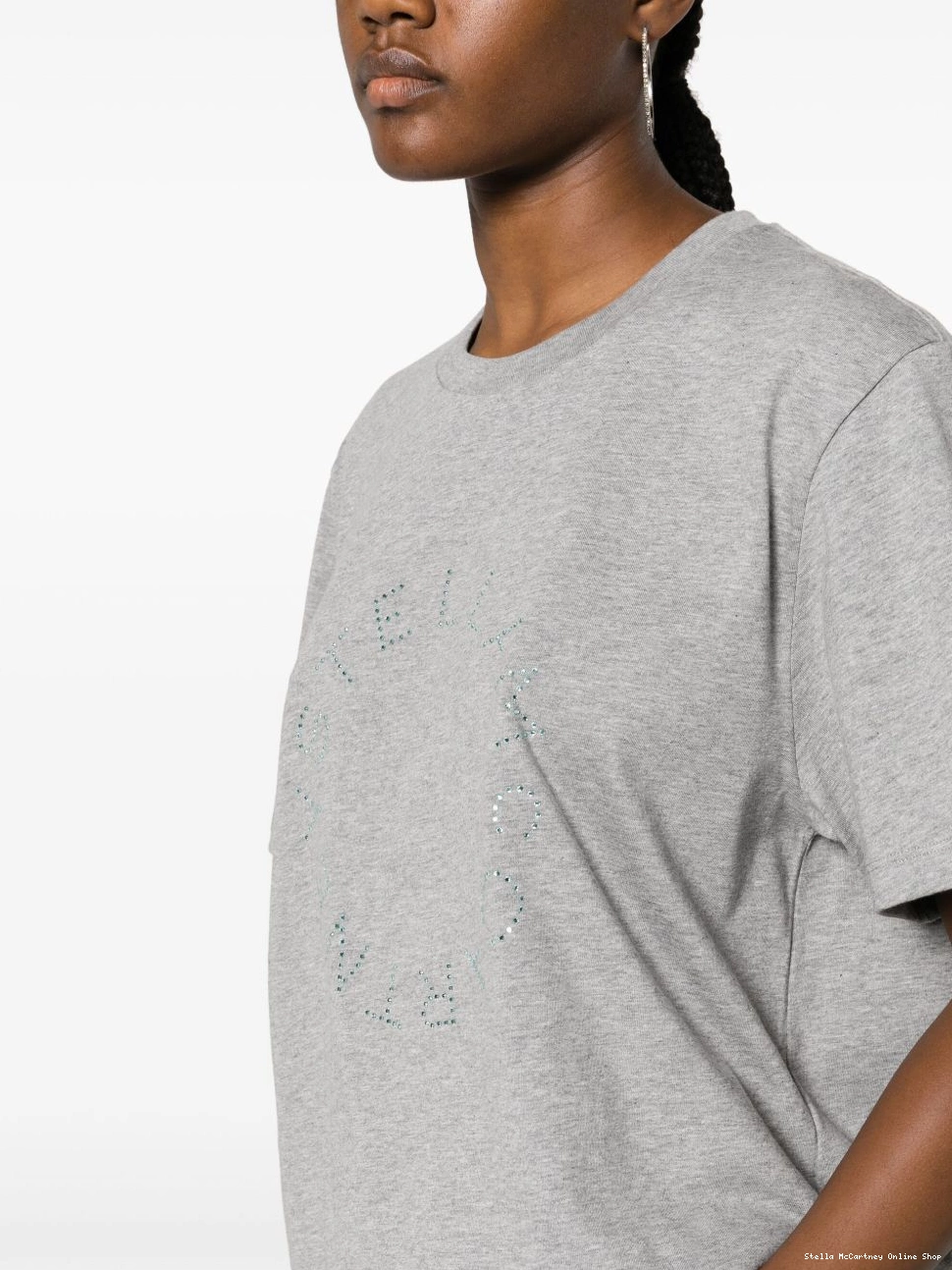 Affordable logo-applique T-shirt McCartney Stella rhinestone Women 0810